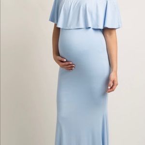 Maternity Off shoulder maxi dress